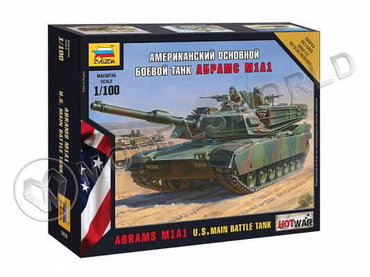Американский основной боевой танк Абрамс А1М1. Масштаб 1:100