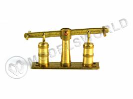 Помпа двухкамерная, латунь, 6x24 мм, 1 шт