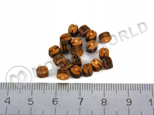 Блок двушкивный 5 мм, груша, 10 шт