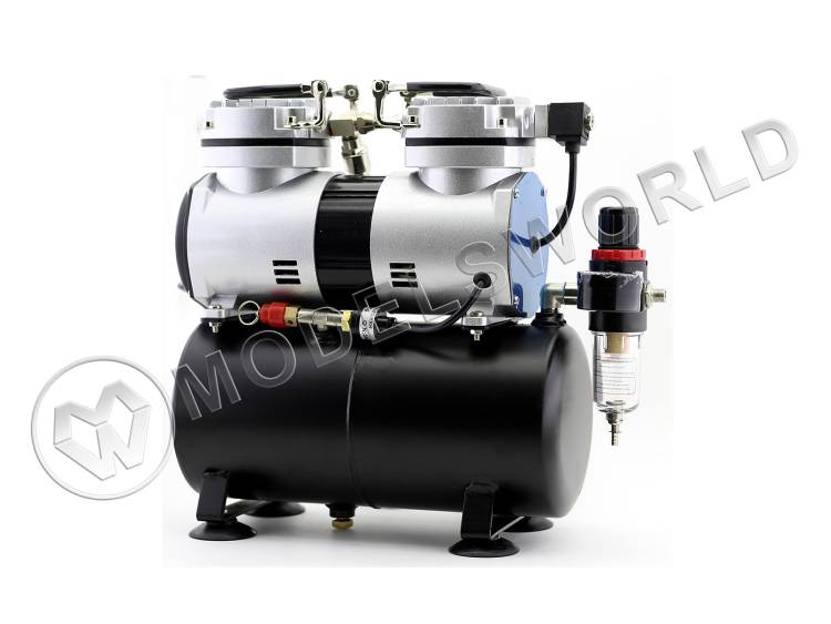 Компрессор JAS 1206 с регулятором давления, автоматика, два режима работы, ресивер, два цилиндра Компрессор JAS 1206 с регулятором давления, автоматика, два режима работы, ресивер, два цилиндра - фото 1