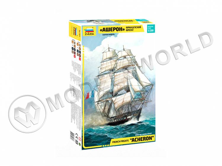 Склеиваемая пластиковая модель Французский фрегат "Ашерон". Масштаб 1:200 - фото 1