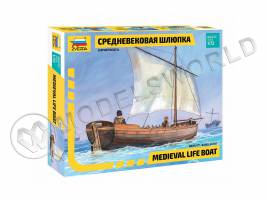 Склеиваемая пластиковая модель Средневековая шлюпка. Масштаб 1:72