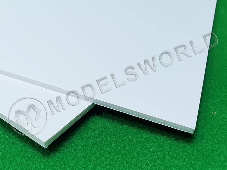 Пенокартон белый 3 мм, 2 листа 200х250 мм - фото 1