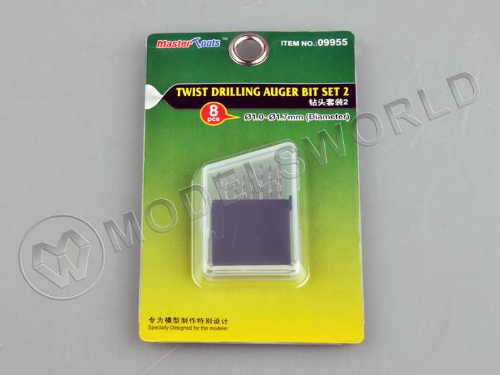 Мини-сверла Master Tools набор №2, диаметр 1.0-1.7 мм, 8 шт - фото 1