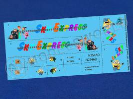 Декаль самолет Boeing 733/734/737 "Гадкий я". Масштаб 1:144