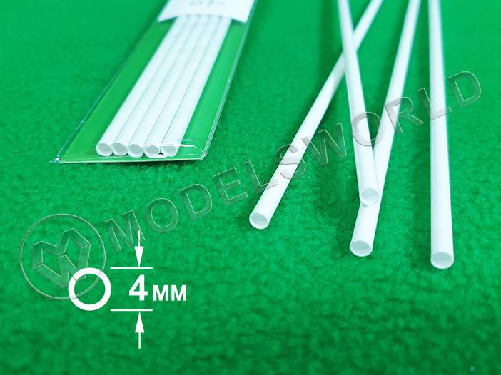 ABS пластик трубка диаметр 4 мм, длина 250 мм, 5 шт - фото 1