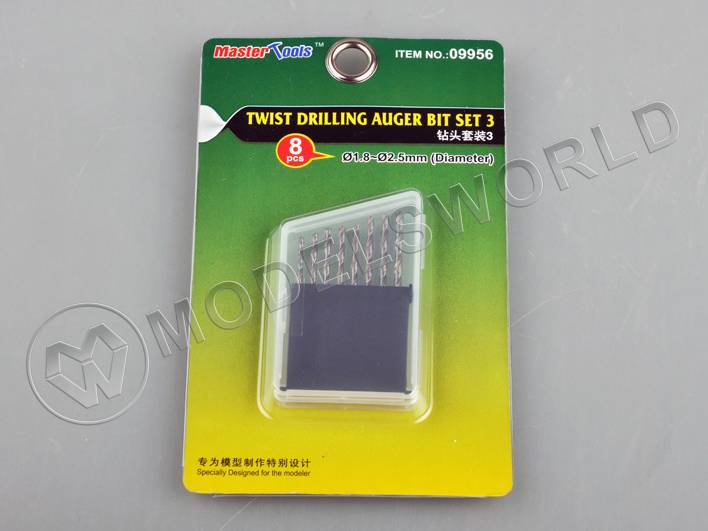 Мини-сверла Master Tools набор №3, диаметр 1.8-2.5 мм, 8 шт - фото 1