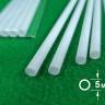 ABS пластик трубка диаметр 5 мм, длина 250 мм, 5 шт