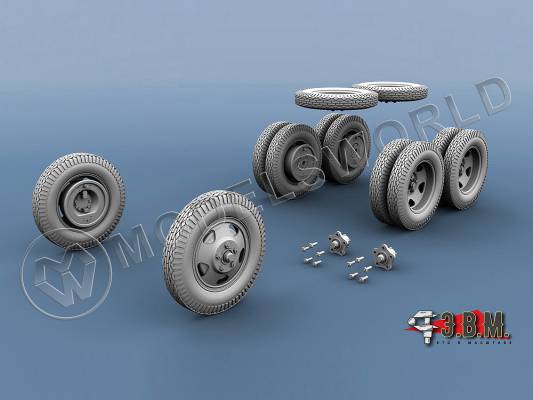 Колеса "Красный треугольник" для ГАЗ-ААА\БА-3-6-10. Масштаб 1:35