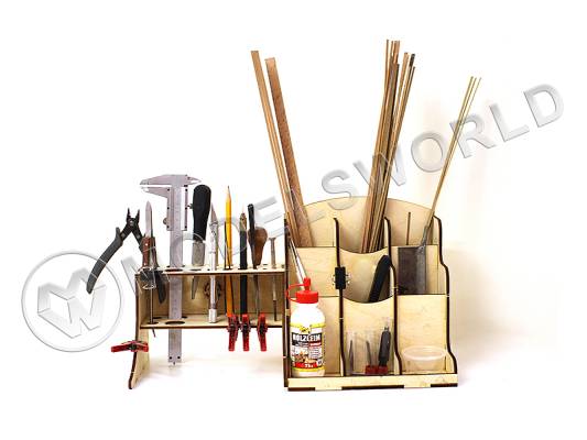 Рабочее место моделиста. Органайзер+подставка под инструмент