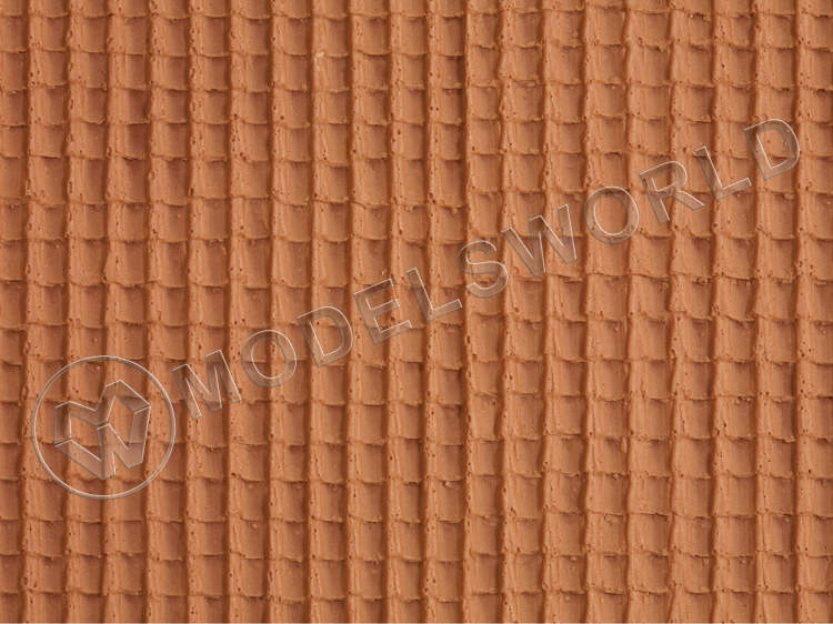 3D Черепица, красная, 30х12 см - фото 1