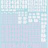 Декаль Бортовые Номера и надписи ВКС России образца 2018 года. Масштаб 1:48