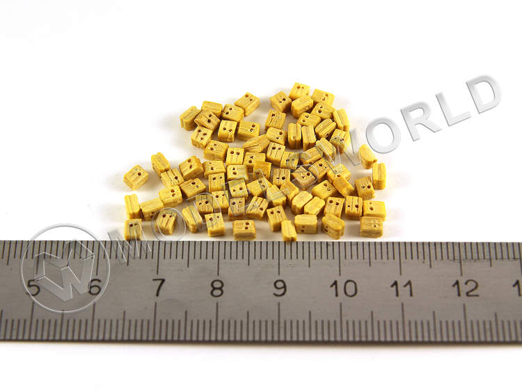 Блок двушкивный, самшит, 3 мм, 10 шт - фото 1