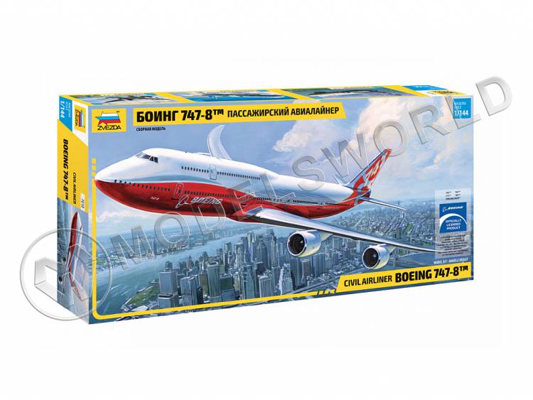 Склеиваемая пластиковая модель Боинг 747-8. Масштаб 1:144 - фото 1