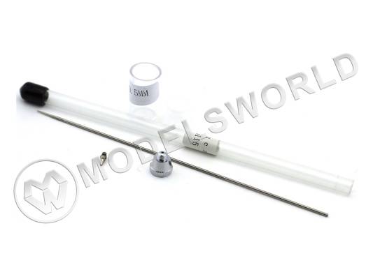 Набор для резьбовых аэрографов JAS, 0.5 мм (игла высокопрочная, сопло, диффузор)