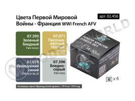 Набор спиртовых красок Jim Scale "Цвета первой мировой Франция"