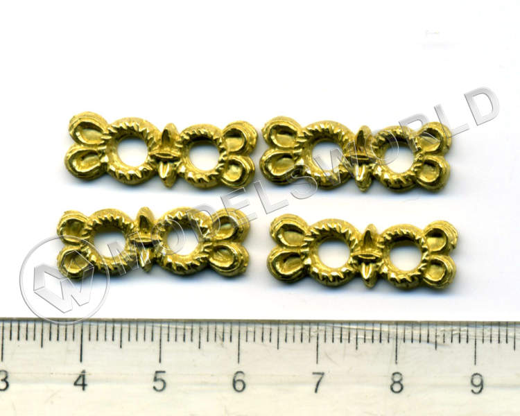 Декоративный элемент, два клюза, 25 мм, металл 1 шт. Декоративный элемент, два клюза, 25 мм, металл 1 шт. - фото 1