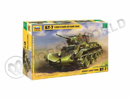 Склеиваемая пластиковая модель Советского лёгкого танка БТ-7. Масштаб 1:35