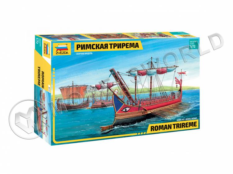 Склеиваемая пластиковая модель Римская Трирема. Масштаб 1:72 - фото 1