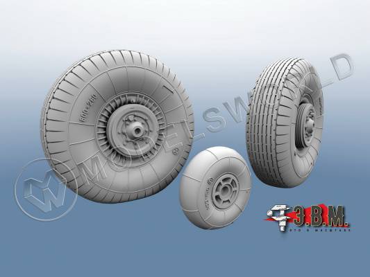 Колеса шасси поздние Ил-2, Tamiya. Масштаб 1:48