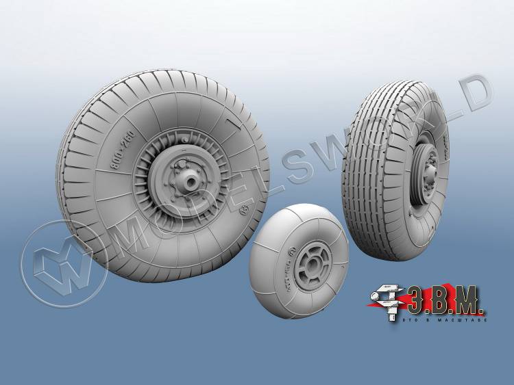 Колеса шасси поздние Ил-2, Tamiya. Масштаб 1:48 - фото 1