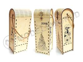 Подарочная коробка для шампанского с верёвкой