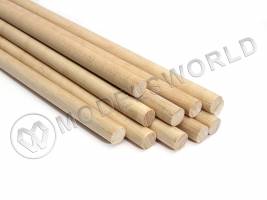 Круглая заготовка, береза. Диаметр 12 мм, длина 50 см (1 шт)