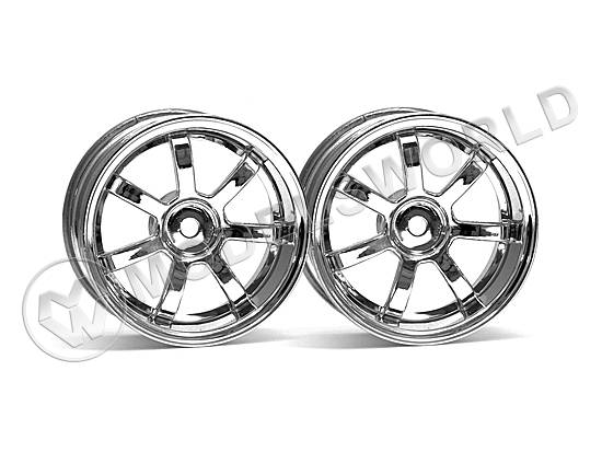 Диски ралли 1/10 - RAYS GRAM LIGHTS 57S-PRO CHROME (3 мм OFFSET), 2 шт - фото 1