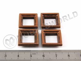 Рамка пушечного порта, бронза, 13 мм, 2 шт