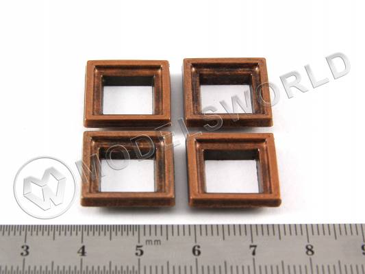 Рамка пушечного порта, бронза, 13 мм, 2 шт