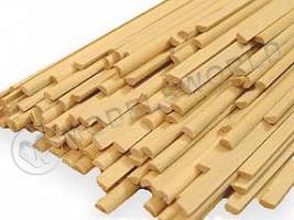 Полукруглая заготовка, рамин. Диаметр 5 мм, длина 50 см. (1 шт)