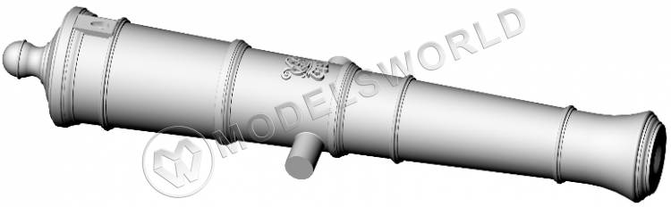 Ствол пушки, калибр 6 фунтов, герб, тип Armstrong, 30.6 мм, фотополимер, 2 шт.  Масштаб 1:72 - фото 1