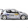 Готовая модель автомобиля Peugeot 206 WRC Clarion в масштабе 1:24
