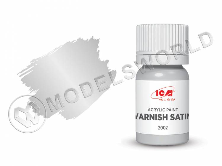 Лак сатиновый (Varnish Satin) ICM, 12 мл - фото 1
