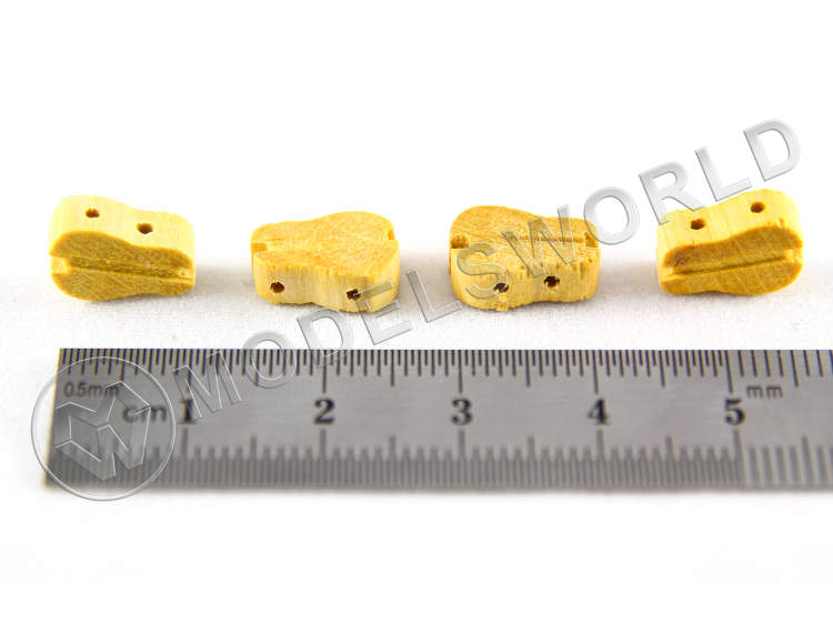 Комель-блок одношкивный, самшит, 12 мм, 2 шт - фото 1