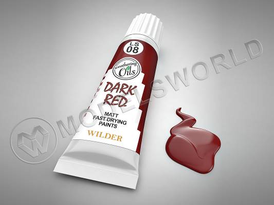 Масляная краска красный темный, 20 мл