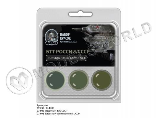 Набор спиртовых красок Jim Scale "БТТ России/СССР"