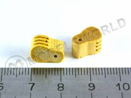 Комель-блок трехшкивный, самшит, 12 мм, 2 шт