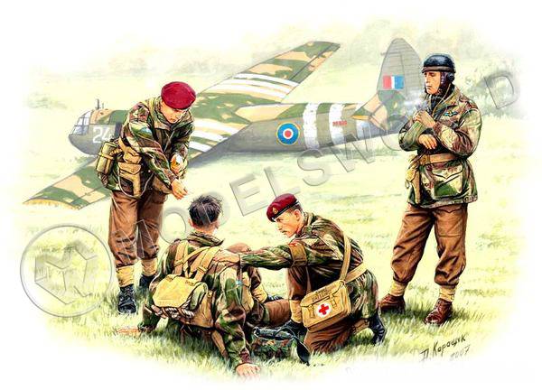 Фигуры "Жесткая посадка". Британские десантники. Операция Market Garden, 1944 г.  Масштаб 1:35 - фото 1