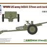Склеиваемая пластиковая модель Американска противотанковая пушка M3A1. Масштаб 1:35