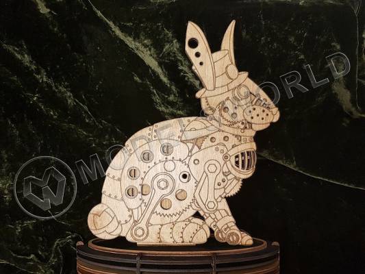 Стимпанк-заяц на подставке