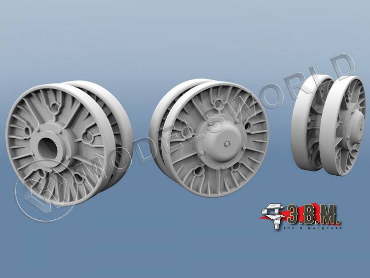 Опорные катки поздние ИС-2. Масштаб 1:35 - фото 1