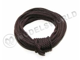 Снасть такелажная коричневая три стреньги, 90 нитей, d=2.5 мм, 3 м