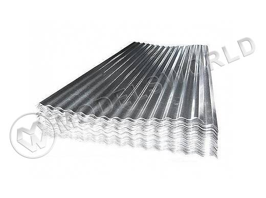 Алюминий 0.05 мм, гофрированный, шаг 1.5 мм, лист 13х18 см, 1 шт - фото 1