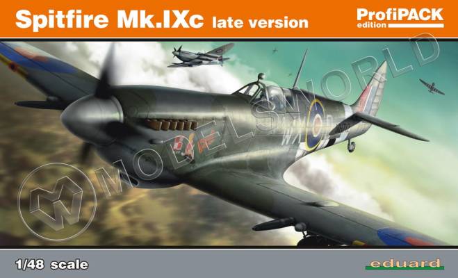 Склеиваемая пластиковая модель самолета Spitfire Mk.IXc late version. ProfiPACK. Масштаб 1:48