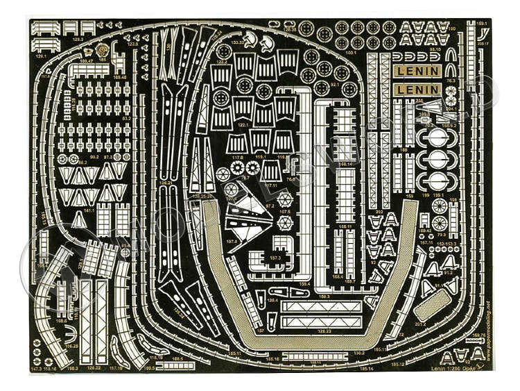 Фототравление для модели Атомный ледокол Ленин, Бумажное моделирование. Масштаб 1:200 Фототравление для модели Атомный ледокол Ленин, Бумажное моделирование. Масштаб 1:200 - фото 1