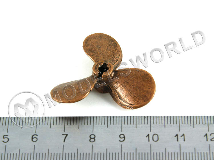 Винт трехлопастный левый, металл, 40 мм, 1 шт - фото 1