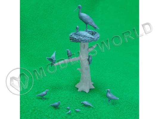 Набор фигурок "Сельские птицы", 13 шт. Масштаб 1:35