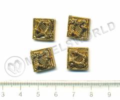 Декоративный элемент, барельеф, 12 мм, металл 1 шт.