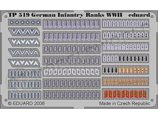 Фототравление Знаки отличия Германия пехота, Вторая Мировая Война. Масштаб 1:35 - фото 1